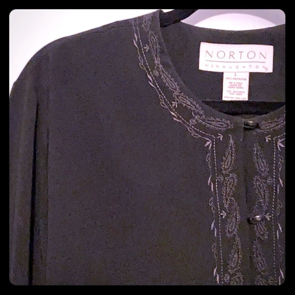 Norton McNaughton paisley detail embroidered tunic